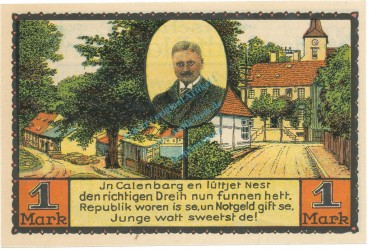 Preview: Eldagsen , Notgeld 1 Mark Schein Nr.1 unc-kfr. M-G 327.1 , NDS 1921 Seriennotgeld -5783-