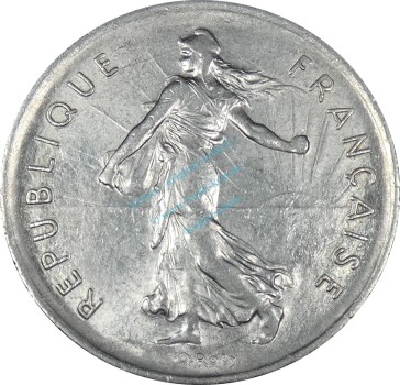 Preview: Frankreich , 5 Francs Münze 1971 -Säerin aufgehende Sonne- KM.926.a ss-vz -0249-