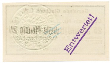 Preview: Gladbeck , Notgeld 25 Pfennig Schein unc-kfr.E Tieste 2240.05.06 , Westfalen 1917 Verkehrsausgabe