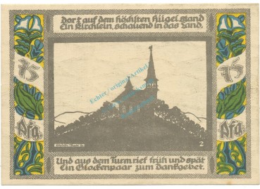 Preview: Gollnow , Notgeld 75 Pfennig -Nr.2 Glocke- unc-kfr. M-G.453.4 , POM 1921 Seriennotgeld -5830-