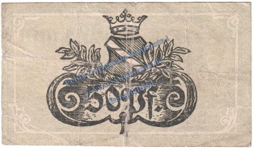 Preview: Gronau , Notgeld 50 Pfennig Schein in gbr. Tieste 2495.05.01 , Westfalen 1918 Verkehrsausgabe