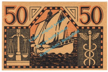 Preview: Grossalmerode , Notgeld 50 Pfennig Schein in kfr. Tieste 2500.05.11 , Hessen o.D. Verkehrsausgabe