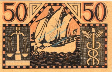 Preview: Grossalmerode , Notgeld 50 Pfennig Schein unc-kfr. Ti.2500.05.15 , Hessen o.D. Verkehrsausgabe