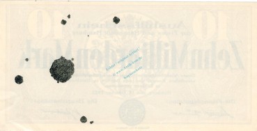 Preview: Hamburg , Notgeld 10 Milliarden Mark -MUSTER- in F-kfr. Keller 2209.q , Hamburg 1923 Inflation