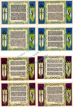 Preview: Königswinter , Notgeld Set --Stpl. Ungültig-- 8 Scheine kpl. in kfr. M-G 730... Westfalen 1921 Seriennotgeld
