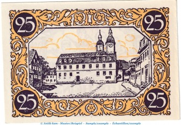 Preview: Kindelbrück M-G 730.1 , Notgeld 25 Pfennig Nr.1 in kfr. von 1920 , Thüringen Seriennotgeld