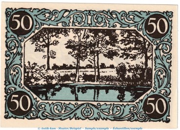 Preview: Kindelbrück M-G 730.1 , Notgeld 50 Pfennig Nr.2 in kfr. von 1920 , Thüringen Seriennotgeld