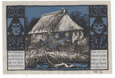 Preview: Lübeck Gothmund , Notgeld 50 Pfennig -C- in kfr. M-G 823.1 , Schleswig Holstein o.D. Seriennotgeld