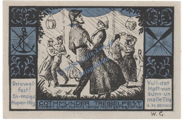 Preview: Lübeck Gothmund , Notgeld 50 Pfennig -E- in kfr. M-G 823.1 , Schleswig Holstein o.D. Seriennotgeld