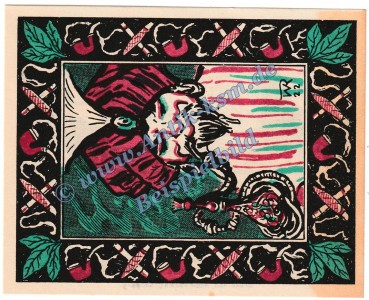 Leipzig , Notgeld 50 Pfennig Schein Nr.2 in f-kfr. M-G 785.1 , Sachsen 1921 Seriennotgeld