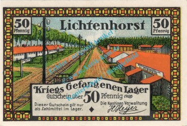 Preview: Lichtenhorst , Notgeld 50 Pfennig Schein Nr.2 in kfr. M-G 797.1 , Niedersachsen o.D. Seriennotgeld
