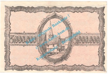 Preview: Mülheim , Notgeld 5 Millionen Mark Schein in gbr. Keller 3637.f , Rheinland 1923 Grossnotgeld Inflation
