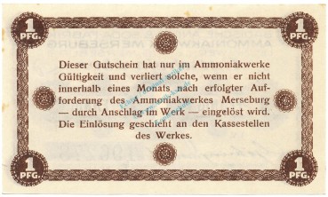 Preview: Merseburg , Notgeld 1 Pfennig Schein unc-kfr. Ti.4505.05.01 , SA 1920 Verkehrsausgabe -4214-