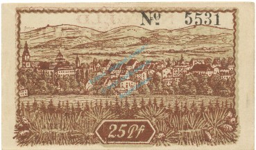 Preview: Mittelwalde , Notgeld 25 Pfennig Schein unc-kfr. Ti.4585.095.02 , SLN o.D. Verkehrsausgabe -4188-