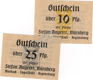 Nürnberg , Notgeld Set mit 2 Scheinen unc-kfr. Ti.5190.005.01-02 , BayerNürnberg , Notgeld Set mit 2 Scheinen unc-kfr. Ti.5190.005.01-02 , Bayern o.D. Verkehrsausgaben o.D. Verkehrsausgabe