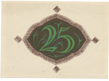 Preview: Namslau , Notgeld 25 Pfennig Schein unc-kfr. Ti.4755.10.02 , SLN 1920 Verkehrsausgabe -4160-
