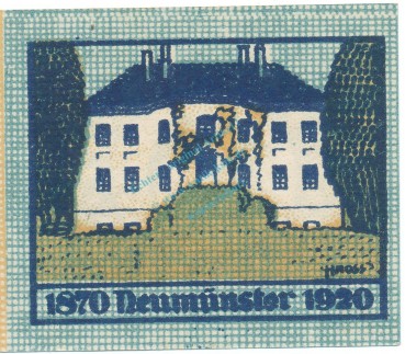 Neumünster , Notgeld 10 Pfennig Schein unc-kfr. Ti.4895.10.01 , SH 1920 Verkehrsausgabe -4176-