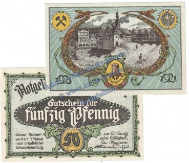 Preview: Neurode , Notgeld Set mit 2 Scheinen in kfr. M-G. 958.1 , Schlesien o.D. Seriennotgeld