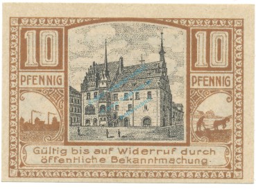 Preview: Neustadt , Notgeld 10 Pfennig Schein unc-kfr. Ti.4965.05.21 , TH 1920 Verkehrsausgabe -4171-