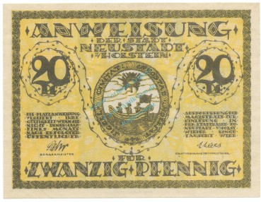 Neustadt , Notgeld 50 Pfennig Schein unc-kfr. Ti.4950.05.05 , SH o.D. Verkehrsausgabe -4172-
