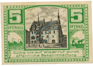 Preview: Neustadt , Notgeld 5 Pfennig Schein unc-kfr. Ti.4965.05.20 , TH 1920 Verkehrsausgabe -4170-