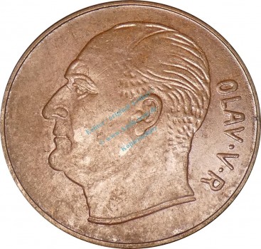 Norwegen , 5 Öre Münze 1972 -unter Olav V- KM.405 vz. -0256-