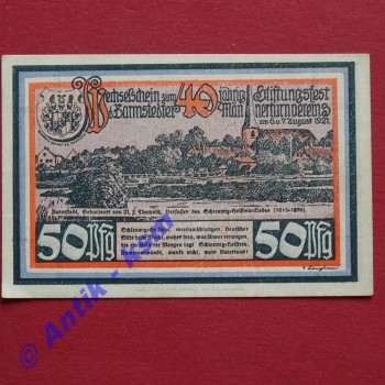 Preview: Notgeld Barmstedt , Männerturnverein , Einzelschein 50 Pfennig , Seriennotgeld , Schleswig Holstein , Mehl Grabowski 65.1 , von 1921