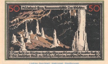 Preview: Notgeld C. Pieper Rübeland 1147.1.a , 50 Pfennig Schein Nr.1 in kfr. von 1921 , Sachsen Anhalt Seriennotgeld