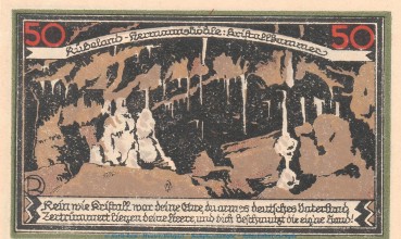 Preview: Notgeld C. Pieper Rübeland 1147.1.a , 50 Pfennig Schein Nr.2 in kfr. von 1921 , Sachsen Anhalt Seriennotgeld