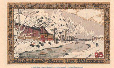 Preview: Notgeld C. Pieper Rübeland 1147.1.b , 25 Pfennig Schein Nr.1 in kfr. von 1921 , Sachsen Anhalt Seriennotgeld