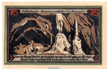 Preview: Notgeld C. Pieper Rübeland 1147.1 , 75 Pfennig Schein Nr.2 in kfr. von 1921 , Sachsen Anhalt Seriennotgeld