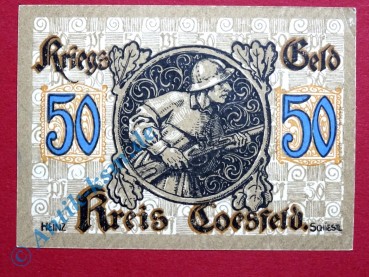 Coesfeld , Notgeld 50 Pfennig -WZ- unc-kfr. Tieste 1185.05.02 , NRW o.D. Verkehrsausgabe -0381-