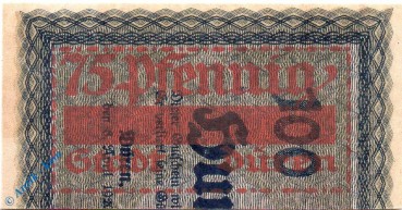 Notgeld Düren , 75 Pfennig linkes Drittel , Mehl Grabowski 299.1 a , von 1920 , Westfalen Seriennotgeld