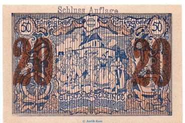 Notgeld der Gemeinde Grünburg S.303.IV.g Schluss-Aufl. 20 Heller Schein in kfr. o.D. Notgeld Oberösterreich