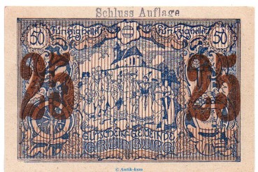 Notgeld der Gemeinde Grünburg S.303.IV.g Schluss-Aufl. 25 Heller Schein in kfr. o.D. Notgeld Oberösterreich