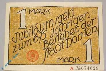 Notgeld Dorsten , 1 Mark Schein , Mehl Grabowski 282.1 , Westfalen Seriennotgeld