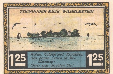 Preview: Notgeld E. Bornemann & Co. Rehburg 1106.1 , 125 Pfennig Schein Nr.1 in kfr. von 1921 , Niedersachsen Seriennotgeld
