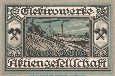 Notgeld Elektrowerke Golpa 454.1 , 25 Pfennig Schein in kfr. o.D. Sachsen Anhalt Seriennotgeld