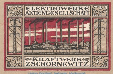 Notgeld Elektrowerke Golpa 454.1 , 50 Pfennig Schein in kfr. o.D. Sachsen Anhalt Seriennotgeld