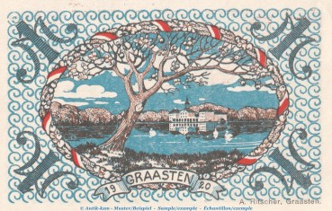 Preview: Notgeld Gemeinde Gravenstein 466.3.k , 1 Mark Schein in kfr. von 1920 , dänisch Nordschleswig Seriennotgeld