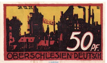 Preview: Notgeld Gemeinde Helmstedt 597.1 , 50 Pfennig Schein Rotes Kreuz in kfr. von 1921 , Niedersachsen Seriennotgeld