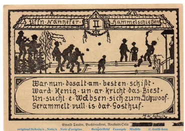 Preview: Notgeld Gemeinde Neunhofen 956.1 , 25 Pfennig Schein in kfr. von 1921 , Thüringen Seriennotgeld