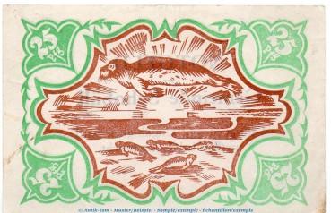 Preview: Notgeld Gemeinde Schobüll 1194.11 , 25 Pfennig Schein in kfr. o.D. Schleswig Holstein Seriennotgeld