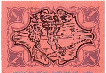 Preview: Notgeld Gemeinde Schobüll 1194.7.b , 1 Mark Schein rot in kfr. von 1921 , Schleswig Holstein Seriennotgeld