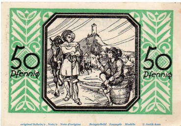 Preview: Notgeld Gemeinde Stöckheim , 1272.2 , 50 Pfennig Schein Nr 3 , o.D. Niedersachsen Seriennotgeld