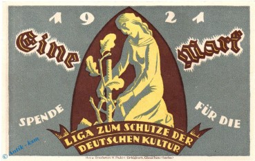 Preview: Notgeld Glauchau , 1 Mark Schein in kfr. Mehl Grabowski 435.1 , von 1921 , Sachsen Seriennotgeld