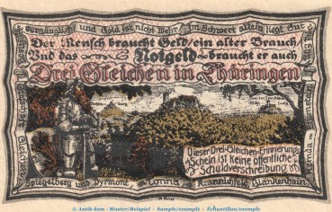 Preview: Notgeld Gutsverwaltung Freudenthal 389.1 , 50 Pfennig Schein Nr.1 in kfr. von 1918 , Thüringen Seriennotgeld