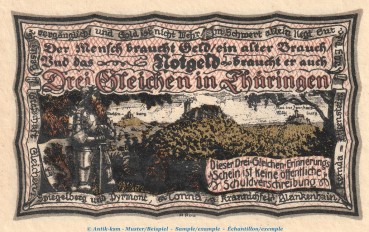 Preview: Notgeld Gutsverwaltung Freudenthal 389.1 , 50 Pfennig Schein Nr.3 in kfr. von 1918 , Thüringen Seriennotgeld