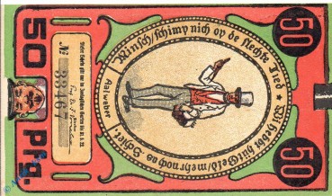 Notgeld Hamburg , Zoologischer Garten , 50 Pfennig Schein Nr 1 , Mehl Grabowski 563.2 , Hamburg Serien Notgeld