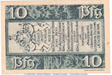 Preview: Notgeld Hann. Münden 577.1.b , 10 Pfennig -mit Stempel- in kfr. von 1921 , Niedersachsen Seriennotgeld